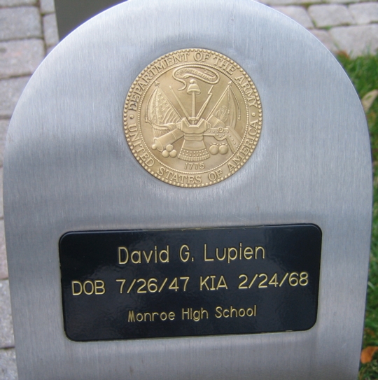 Bollard in Highland Park Viet Nam Veterans' Memorial